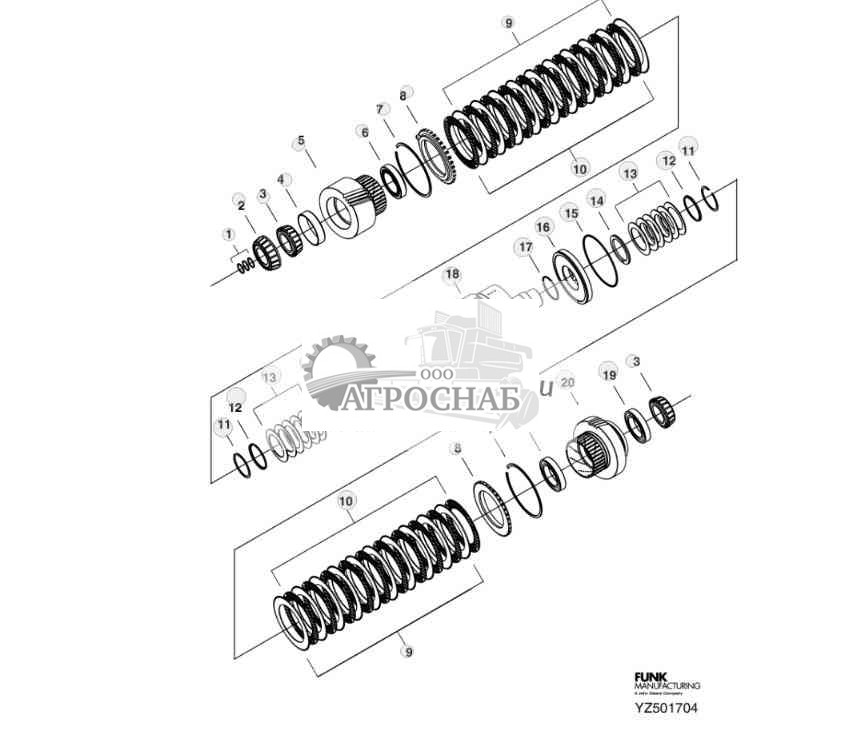 TRANSMISSION SECOND STAGE ASSEMBLY (CLUTCH A, CLUTCH 2) 